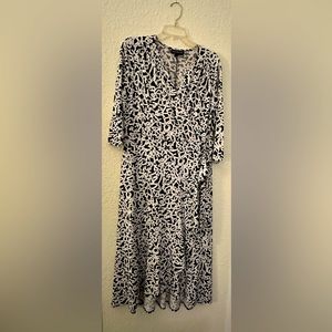Elegant wrap around Lane Bryant dress worn once.